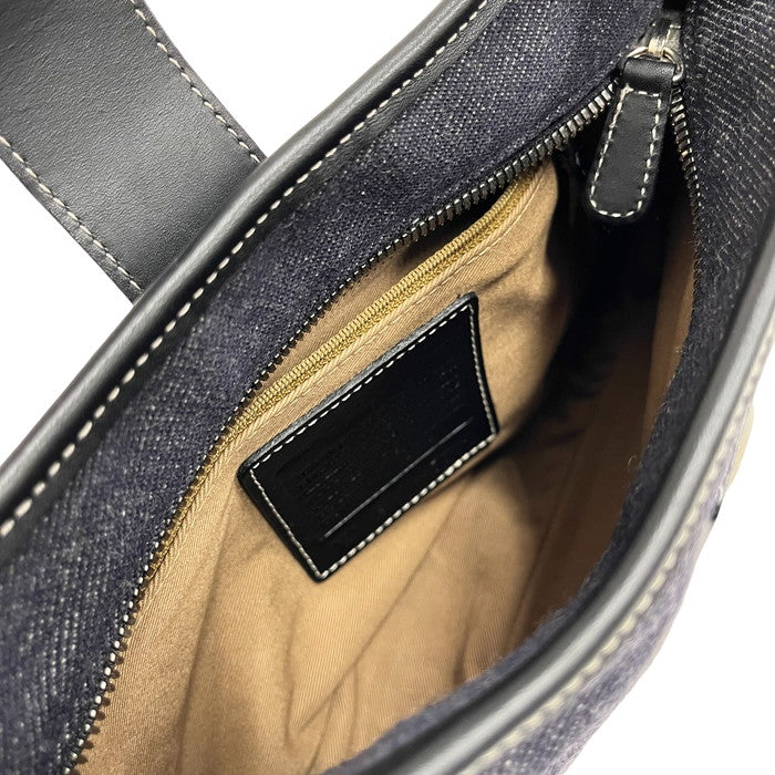 COACH/コーチ】 7762 セミショルダー ショルダーバッグ デニム/レザー 