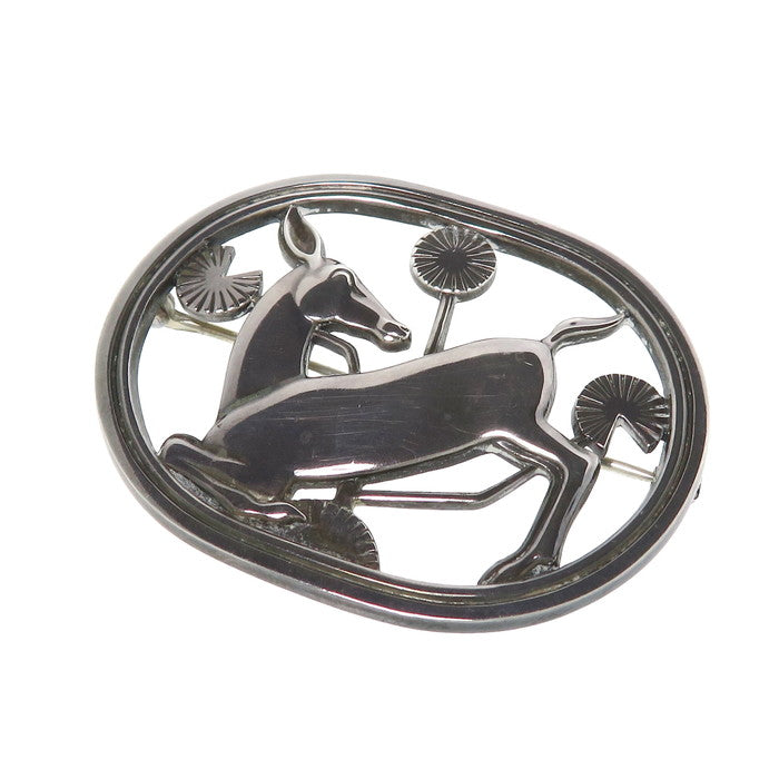 ジョージジェンセン　鹿ブローチ Georg Jensen/ジョージジェンセン】 鹿モチーフ ブローチ シルバー925