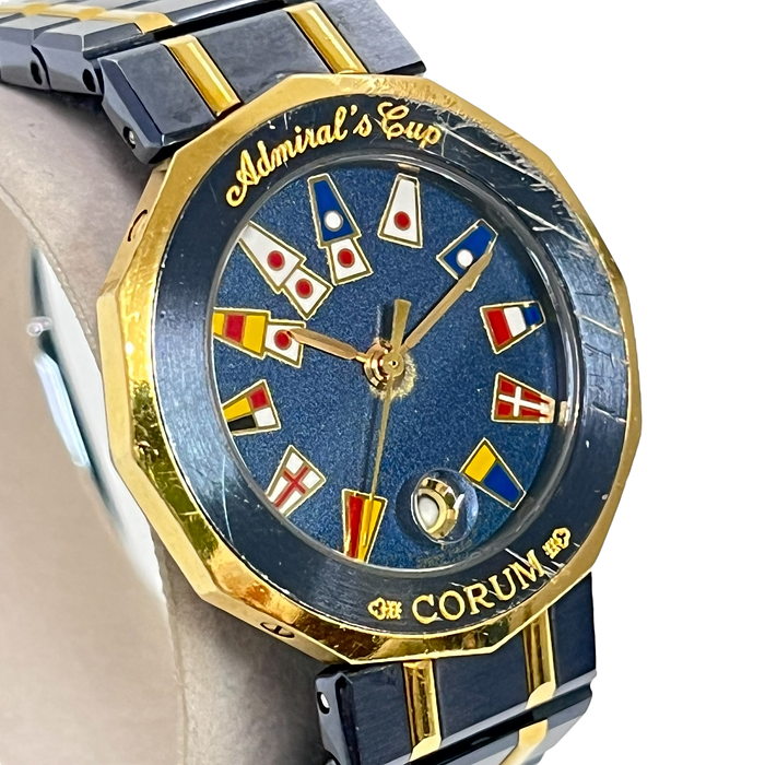【CORUM/コルム】 アドミラルズカップ 39.610.31 腕時計 ステンレススチール/ガンブルー/YG/イエローゴールド クオーツ 紺文字盤 レディース
【中古】【真子質店】【NN】




【Txx】