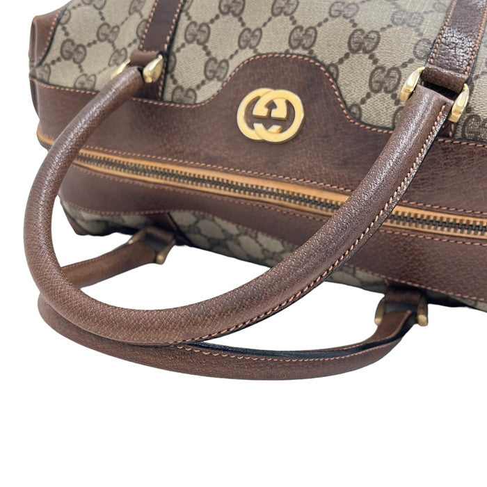 GUCCI/グッチ】 ミニボストンバッグ ハンドバッグ GGプラス ブラウン系 