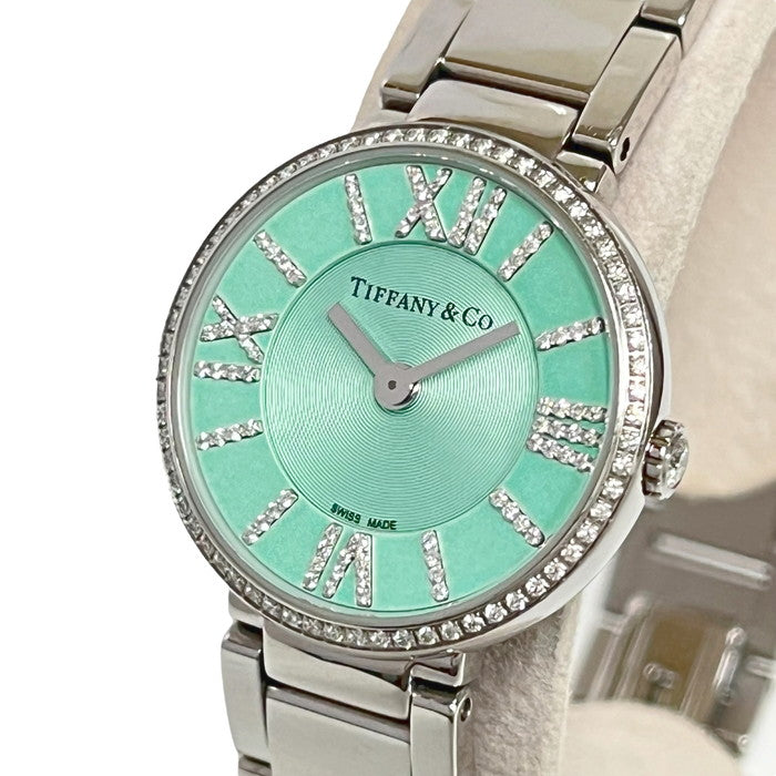 ティファニー TIFFANY&Co. 時計 メンズ ブランド アトラス 2-ハンド デイト クオーツ QZ ステンレス SS 34875979 シルバー