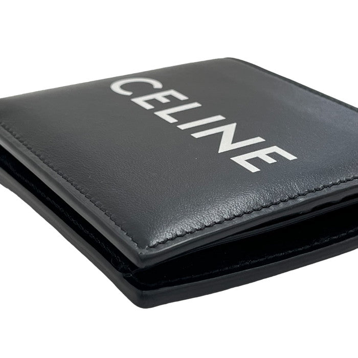 【美品・現行】CELINE セリーヌ 二つ折り財布 ブラック 黒 ユニセックスブラック黒BLACK