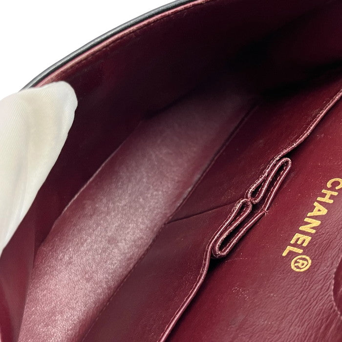 VINTAGE シャネル フラップバッグ ラムスキン ネイビー CHANEL/シャネル】 マトラッセ WフラップWチェーン ショルダー