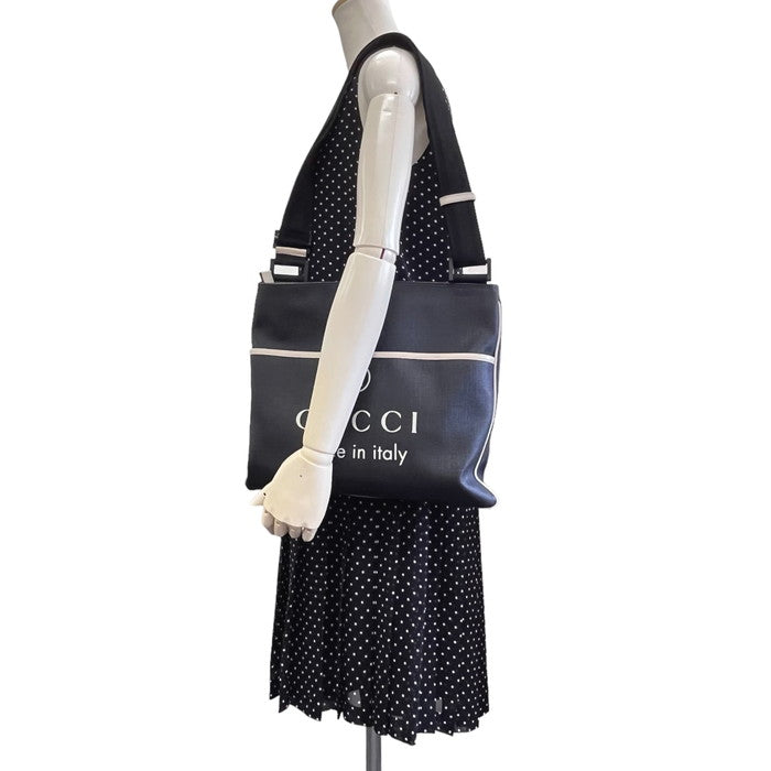 GUCCI/グッチ】 162904 ロゴモチーフ ショルダーバッグ PVC ブラック