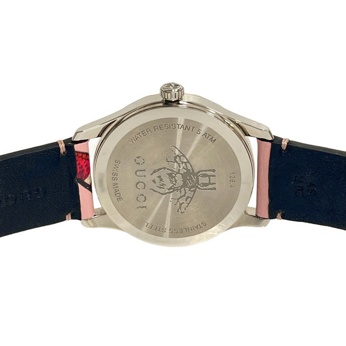 【GUCCI/グッチ】 126.4/YA1264083 Ｇタイムレス　スネーク/ヘビ/蛇 腕時計 ステンレススチール/レザー クオーツ ピンク/ピンク革 ユニセックス
【中古】【真子質店】【NN】




【MaDI】