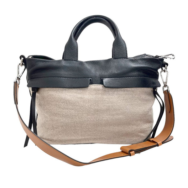 【GIANNI CHIARINI/ジャンニキャリーニ】 デュナS ハンドバッグ レザー/キャンバス 黒×ベージュ レディース【中古】【真子質店】【GD】




【Tx】
