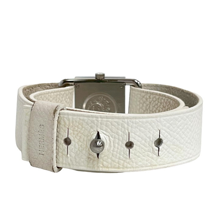 HERMES/エルメス】 バレニア BA1.210 本革 腕時計 ステンレススチール