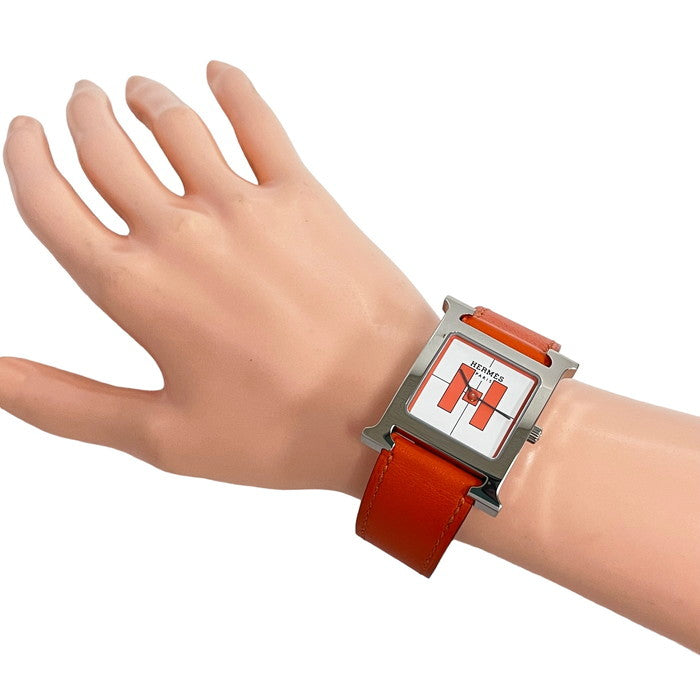 【HERMES/エルメス】 Hウォッチ HH1.510 腕時計 ステンレススチール/レザー クオーツ アイボリー文字盤 オレンジ メンズ
【中古】【真子質店】【GD】




【IxDMo】