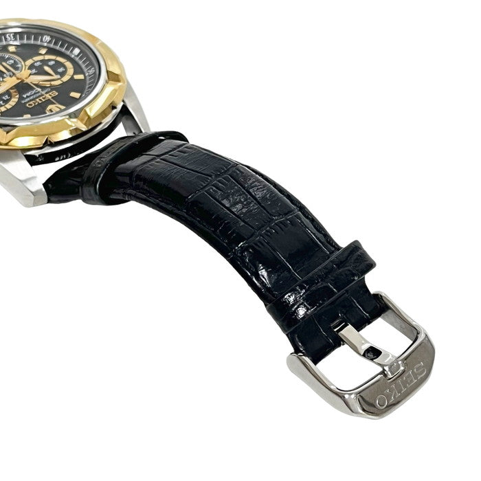 SEIKO/セイコー】 SRW032（7T12-0AS0） ロードクロノ 逆輸入モデル 腕時計 GP/ステンレススチール/クロコダイル革 – 真子質店  PawnShopMAKO