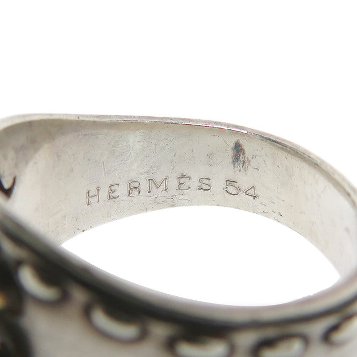 13号【HERMES/エルメス】 メキシコリング リング・指輪 シルバー925/K18YGイエローゴールド 18金 6.3g 54 ユニセッ –  真子質店 PawnShopMAKO