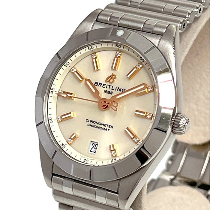 【BREITLING/ブライトリング】 クロノマット32 A77310　101A3A1 腕時計 ステンレススチール/ダイヤモンド11P クオーツ シルバー/ピンクゴールド レディース
【中古】【真子質店】【GD】




【TDxS】