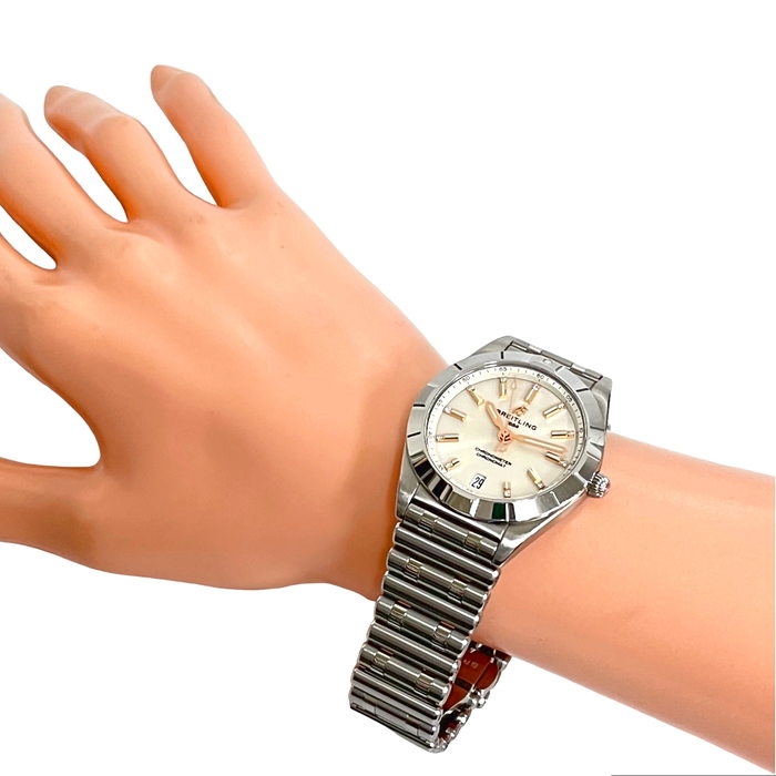 【BREITLING/ブライトリング】 クロノマット32 A77310　101A3A1 腕時計 ステンレススチール/ダイヤモンド11P クオーツ シルバー/ピンクゴールド レディース
【中古】【真子質店】【GD】




【TDxS】