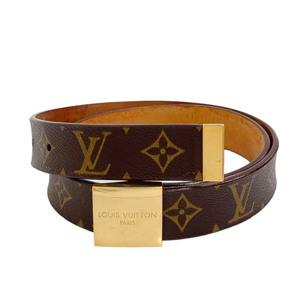 【LOUIS VUITTON/ルイ・ヴィトン】 モノグラム M6800 サンチュール・キャレ ベルト ブラウン メンズ【中古】【真子質店 – 真子質店  PawnShopMAKO