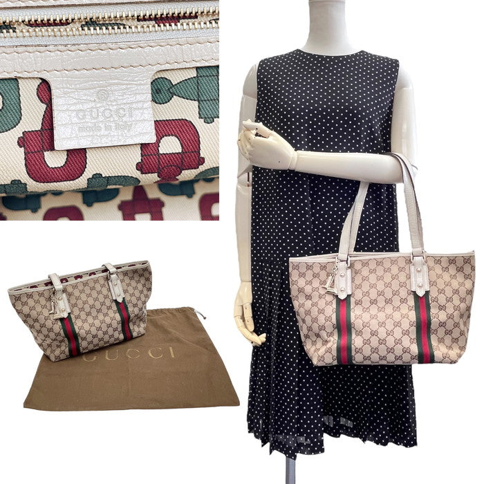 GUCCI/グッチ】 137396 シェリー トートバッグ GGキャンバス/レザー ベージュ/ホワイト レディース【中古】【真子質店】【G –  真子質店 PawnShopMAKO