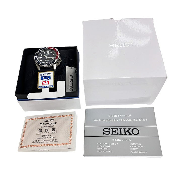 SEIKO/セイコー】 SKX009J ペプシ ネイビーボーイ 腕時計 ステンレススチール/ラバー 自動巻き/オートマ 紺/赤 ネイビー文 –  真子質店 PawnShopMAKO