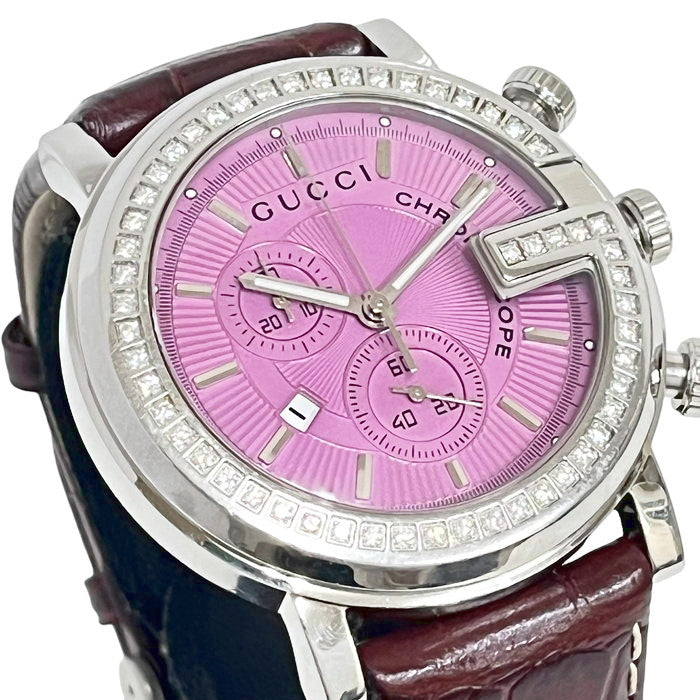 GUCCI/グッチ】 101M Gウォッチ ダイヤベゼル 腕時計 ステンレス