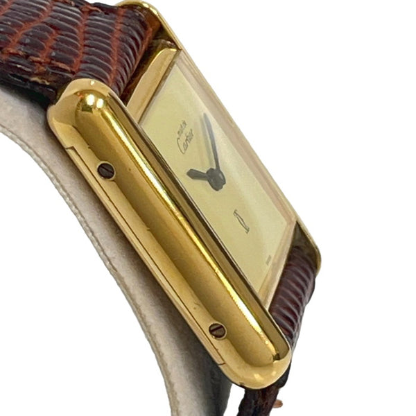 【CARTIER/カルティエ】 マストタンク ヴェルメイユ　メカニカル 腕時計 GP/シルバー925/レザー 手巻き ベージュ文字盤 レディース
【中古】【真子質店】【GD】




【IMaTx】