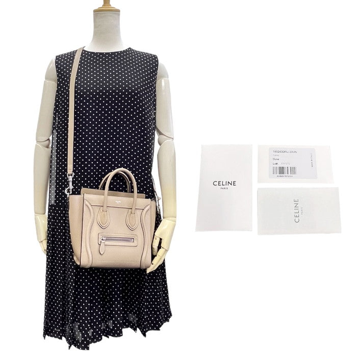 CELINE/セリーヌ】 189243DRU ラゲージ ナノショッパー 2WAY ショルダーバッグ /レザー ハンドバッグ レザー デュー –  真子質店 PawnShopMAKO