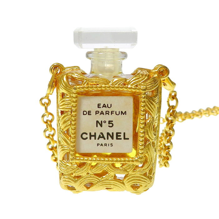 【CHANEL/シャネル】 No5 香水ボトル ネックレス GP 60g 82cm レディース, 【中古】【真子質店】【GD】, 【MaMiMo】