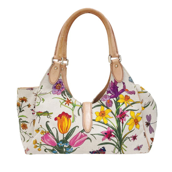 【GUCCI/グッチ】 145819 ニュージャッキー　フローラ ショルダーバッグ キャンバス/レザー アイボリー/マルチカラー レディース【中古】【真子質店】【BL】




【MaDI】