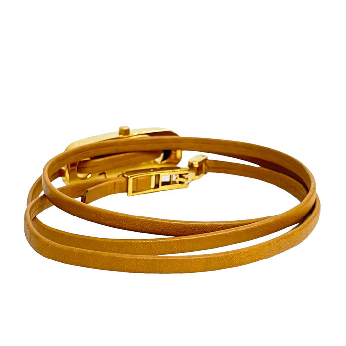 GUCCI/グッチ】 6100L ブレスウォッチ 腕時計 GP/レザー クオーツ