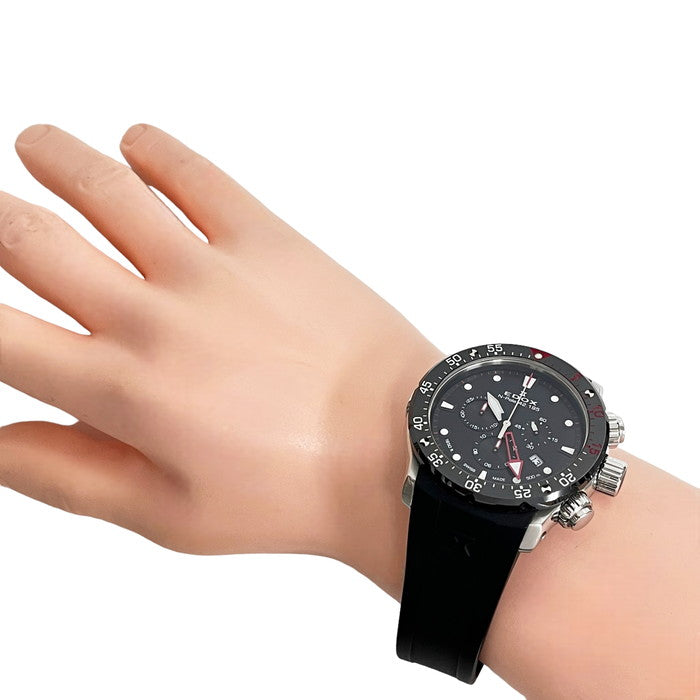 【300本限定】EDOX クロノオフショア1 ノースポール 42.195 黒 EDOX/エドックス】 42.195 クロノオフショア1 ノースポール