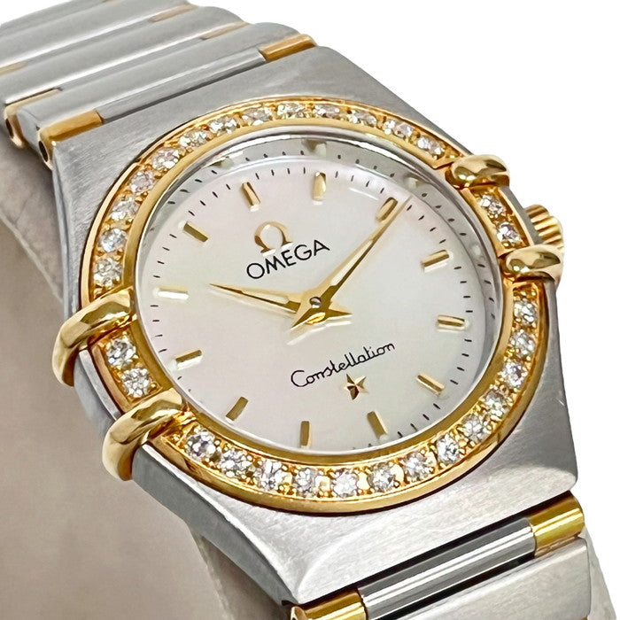 OMEGA クォーツ時計 ステンレススチール ゴールド