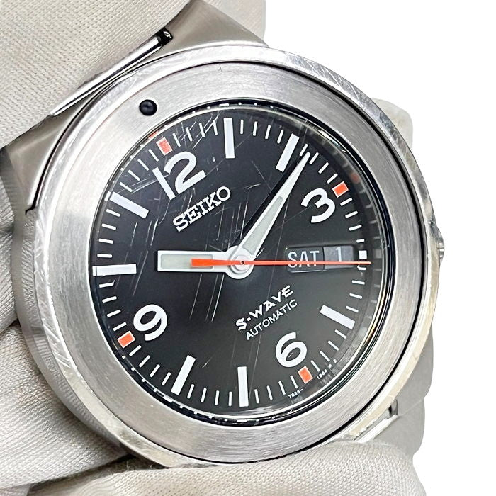 SEIKO/セイコー】 7S26-0300 S-WAVE ラウンドデイデイト 腕時計
