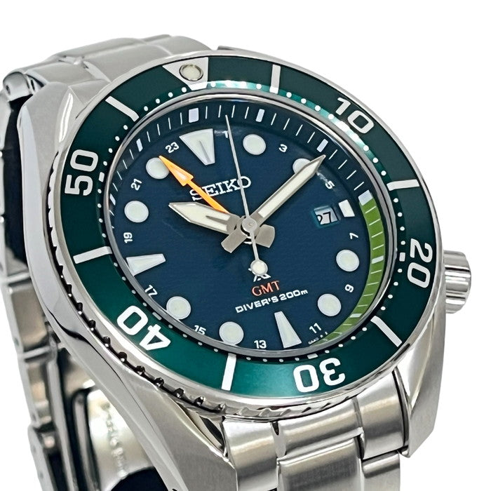 【SEIKO/セイコー】 プロスペックス GMT　グリーン SBPK001/5K65-0AA0 腕時計 ステンレススチール クオーツ 緑文字盤  メンズ, 【中古】【真子質店】【GD】, 【DMoY】