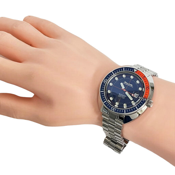 96B321  BULOVA/ブローバ  デビルダイバー 腕時計 ステンレススチール 自動巻き/オートマ 紺/オレンジ メンズ
【中古】【真子質店】【GD】




【MaSx】