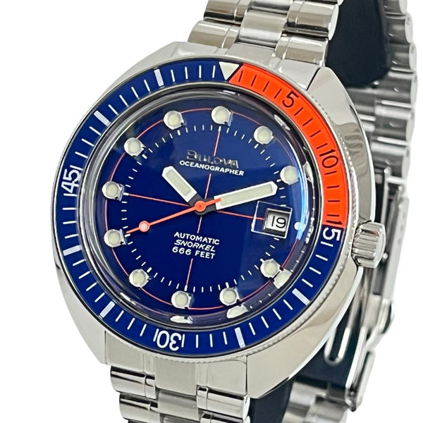 96B321  BULOVA/ブローバ  デビルダイバー 腕時計 ステンレススチール 自動巻き/オートマ 紺/オレンジ メンズ
【中古】【真子質店】【GD】




【MaSx】