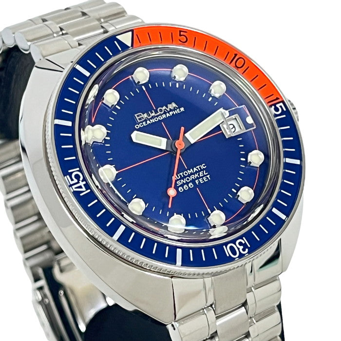 96B321  BULOVA/ブローバ  デビルダイバー 腕時計 ステンレススチール 自動巻き/オートマ 紺/オレンジ メンズ
【中古】【真子質店】【GD】




【MaSx】
