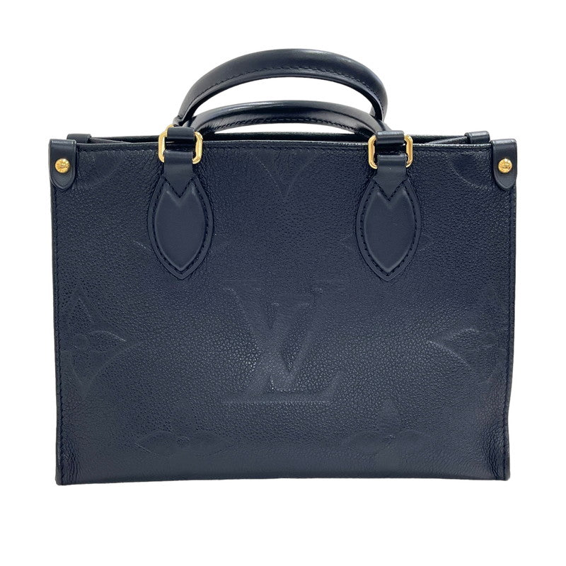 【LOUIS VUITTON/ルイ・ヴィトン】 オンザゴーPM モノグラム M45653 ハンドバッグ モノグラムアンプラント ノワール  レディース【中古】【真子質店】【BL】, 【TYMoI】