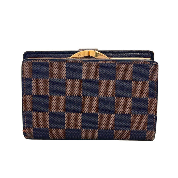 LOUIS VUITTON/ルイ・ヴィトン】 ヴィエノワ ダミエ N61664 二つ折り財布 ダミエキャンバス ブラウン ユニセックス【中 –  真子質店 PawnShopMAKO