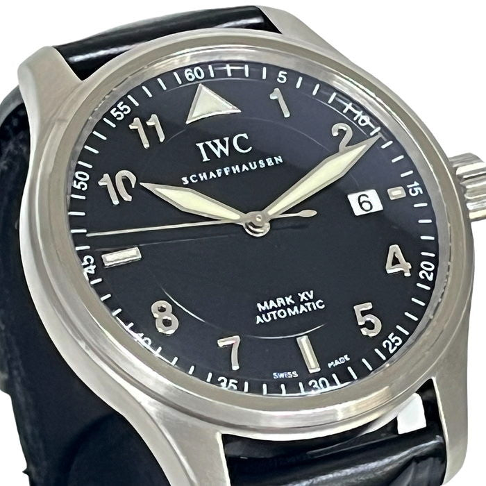 【IWC/インターナショナルウォッチカンパニー】 マーク15 スピットファイア IW325311 腕時計 ステンレススチール/レザー  自動巻き/オートマ 黒文字盤 メンズ