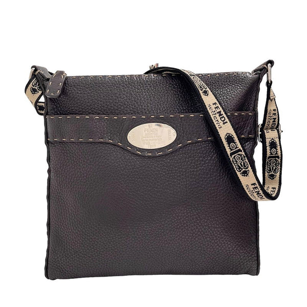 【FENDI/フェンディ】 8BT109 セレリア ショルダーバッグ レザー ブラウン ユニセックス【中古】【真子質店】【GD】, 【IMix】