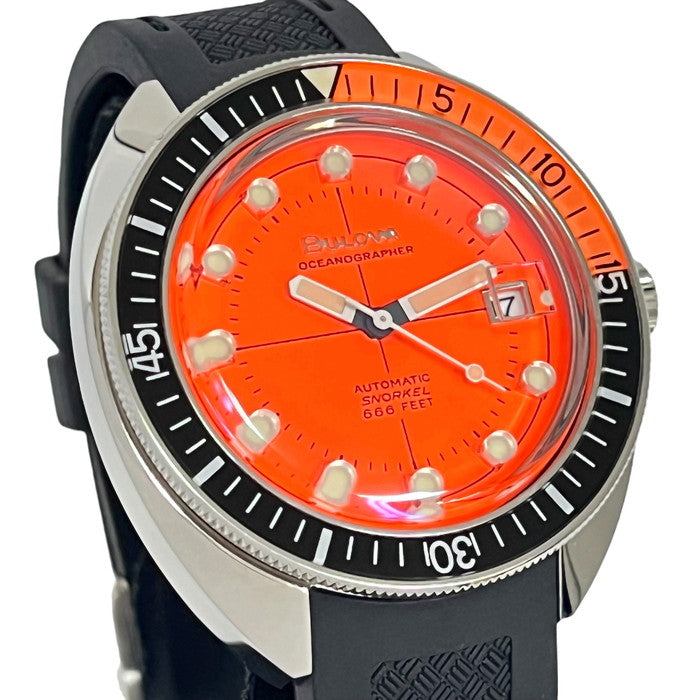 96B350  BULOVA/ブローバ オ－シャノグラファー デビルダイバー 復刻モデル 腕時計 ステンレススチール/ラバー 自動巻き/オートマ オレンジ文字盤 黒 メンズ
【中古】【真子質店】【GD】




【MoYI】