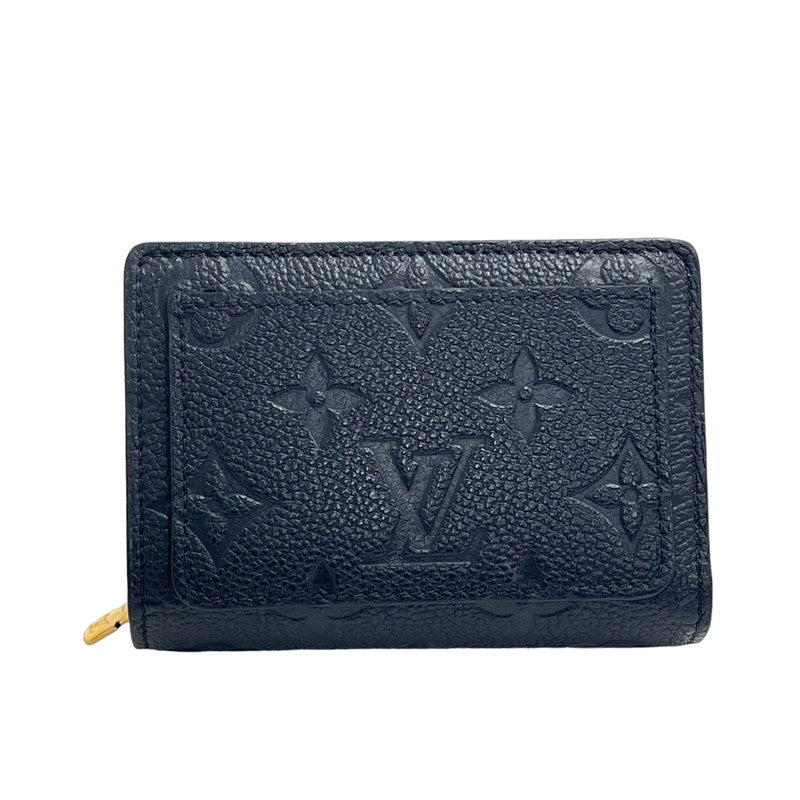 【LOUIS VUITTON/ルイ・ヴィトン】 ポルトフォイユ・クレア モノグラム M80151 二つ折り財布 モノグラムアンプラント ノワール  ユニセックス【中古】【真子質店】【GD】