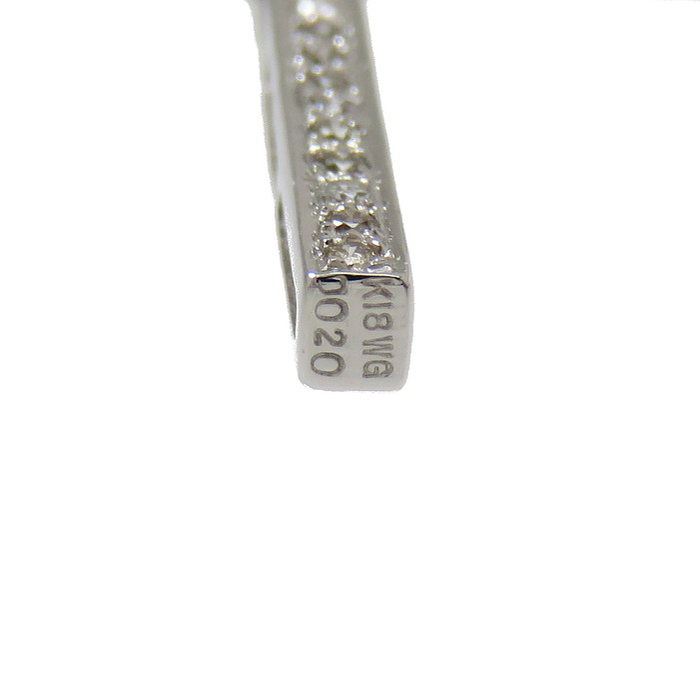 クロス/十字架 ダイヤモンド 計0.20ct ネックレス K18WGホワイト 