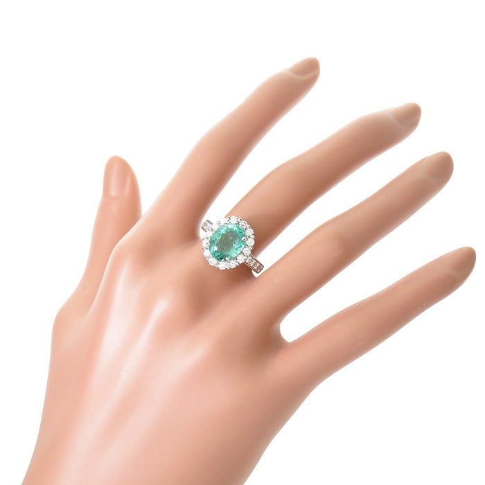 12号 パライバトルマリン 3.45ct ダイヤモンド 計0.875ct リング・指輪 