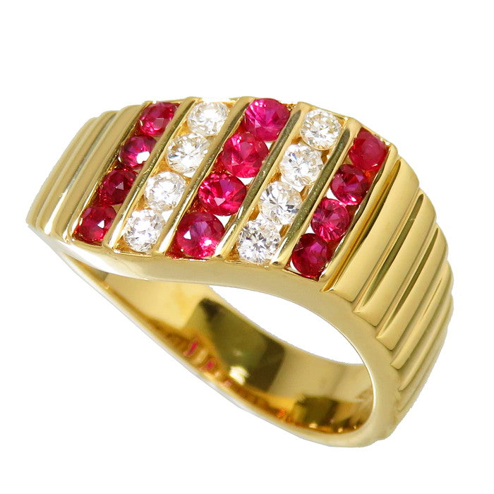 12号 【セイコージュエリー】 ルビー ダイヤモンド 計0.24ct リング 