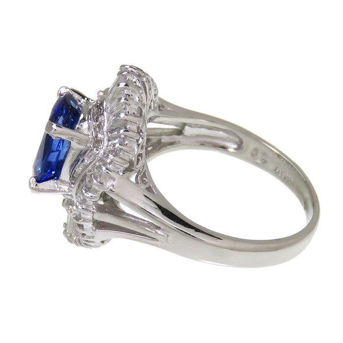 8.5号 サファイア 1.98ct ダイヤモンド 計1.00ct リング・指輪 Pt900