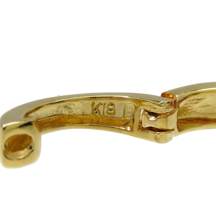 フープ ルビー ダイヤモンド 計0.08×2ct ピアス K18ゴールド 18金 2.1g 