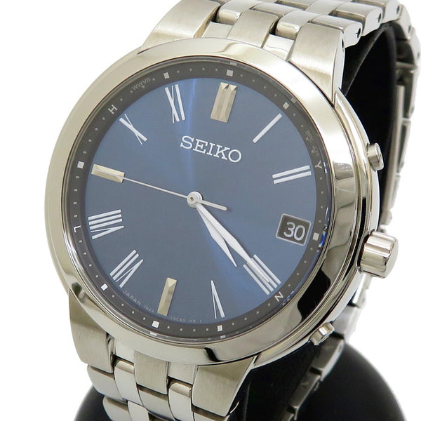 【SEIKO/セイコー】 セイコーセレクション SBTM265 7B24-0BS0 腕時計 ステンレススチール ソーラー電波 ネイビー文字盤 メンズ,  【中古】【真子質店】【BL】, 【ITI】