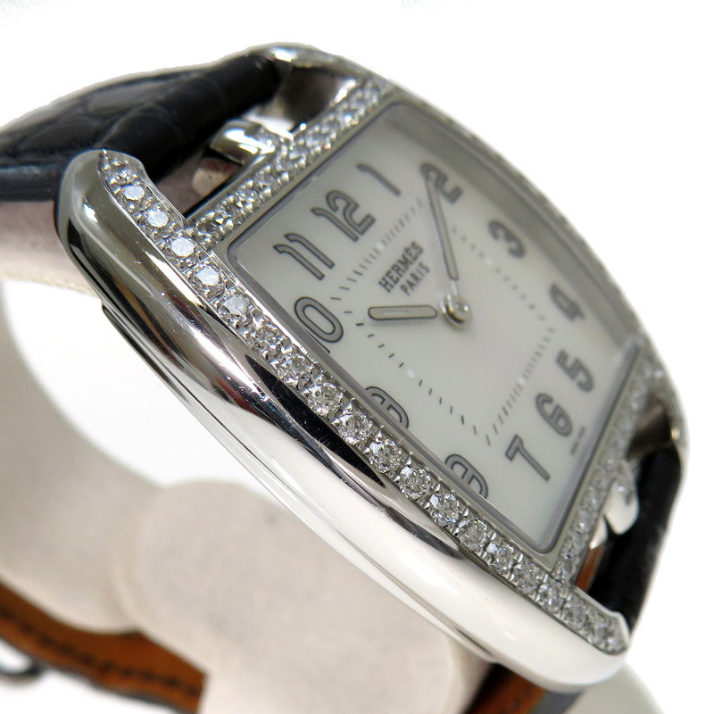 【HERMES/エルメス】 ケープコッド ダイヤモンドベゼル  CT1.730 腕時計 ステンレススチール クオーツ シルバー シェル文字盤 黒革 ボーイズ
【中古】【真子質店】【GD】




【TYDx】