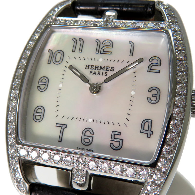 【HERMES/エルメス】 ケープコッド ダイヤモンドベゼル  CT1.730 腕時計 ステンレススチール クオーツ シルバー シェル文字盤 黒革 ボーイズ
【中古】【真子質店】【GD】




【TYDx】