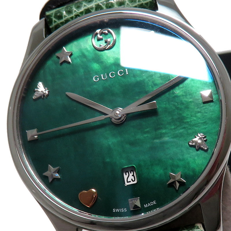 【GUCCI/グッチ】 Gタイムレス 29MM 126.5/YA126585 腕時計 ステンレススチール/リザード クオーツ シルバー グリーンシェル文字盤 グリーンベルト レディース
【中古】【真子質店】【GD】




【DxK】