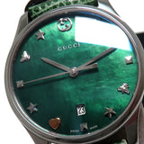 【GUCCI/グッチ】 Gタイムレス 29MM YA126585  腕時計 ステンレススチール/リザード クオーツ シルバー グリーンシェル文字盤 グリーンベルト レディース
【中古】【真子質店】【GD】




【DxK】