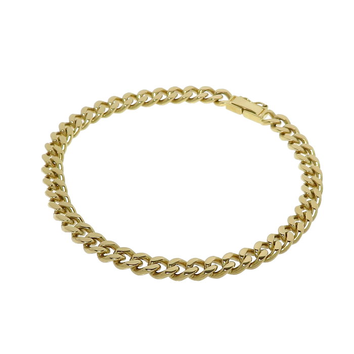 2面シングル 喜平/キヘイ ブレスレット K18ゴールド 18金 19.8g 19.0cm