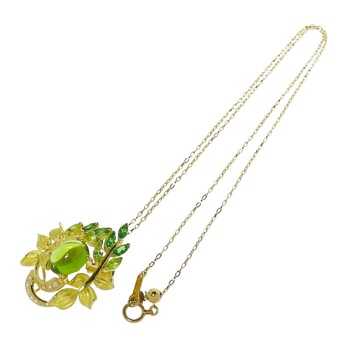 ペリドット 4.31ct グリーンガーネット 計0.75ct ダイヤモンド 計0.10ct ネックレス K18ゴールド 18金 11.4g 45cm レディース
【中古】【真子質店】【NN】




【KMaK】